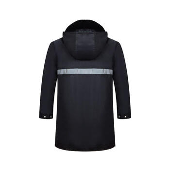 星工（XINGGONG）冬季保安大衣 加厚长款防风防寒多功能劳保棉衣门卫执勤棉服 加厚反光条款165码