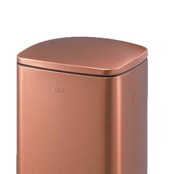 南 SJ20-F01 方形脚踏桶 玫瑰金 防指纹 容量20升 酒店宾馆商用客房不锈钢 南方垃圾桶 居家房间桶 果皮桶