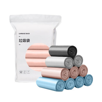 兰诗（LAUTEE）DA4078 手提垃圾袋塑料袋 2套深空黑--手提45×60cm超厚（5卷100只）/套