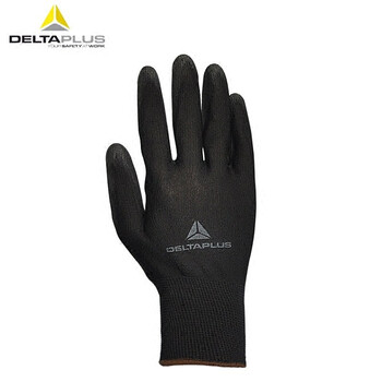 代尔塔（Deltaplus）201707 PU涂层精细操作手套 灵巧性能和良好的手感黑色 9# 12双/包