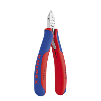 凯尼派克（KNIPEX）77 72 115 电子斜口钳 双色双材料手柄 迷你尖头 带小偏刃 剪切类工具 钢