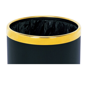 南 GPX-45 南方多层圆形垃圾桶 金圈黑色 商用酒店宾馆客房垃圾桶 房间桶 果皮桶 内桶容量9.8升