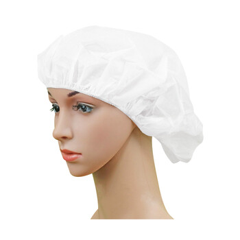 劳博士 LBS700 加厚一次性无纺布手工圆帽 车间防尘无纺布帽 白色50只