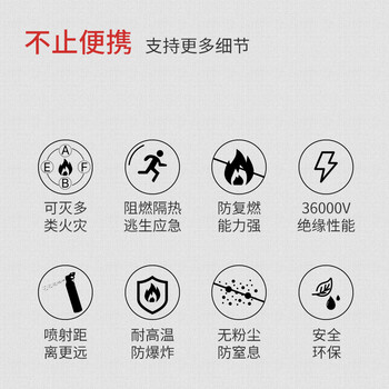 吻胜 水基灭火器 车载手提式灭火器 便携式消防器材家庭商用灭火器 酒店厂房消防灭火器消防年检灭火器 500ml