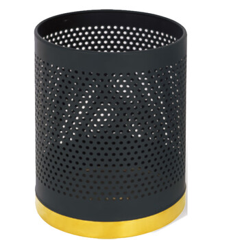 南 GPX-48 南方圆形垃圾桶 黑色 酒店宾馆商用客房垃圾桶 居家房间桶 果皮桶