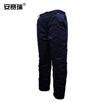 安赛瑞 冬季工装棉裤 加厚耐磨工作裤劳保裤子 冷库工地外穿防寒保暖裤工装裤 藏青色 XL码 25706
