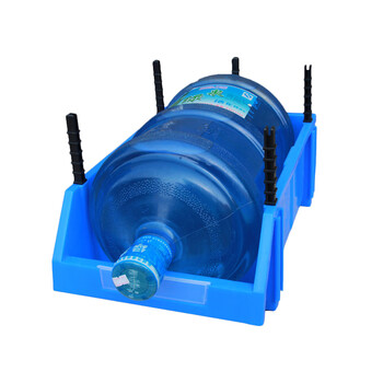 盛富永 斜口分类收纳零件盒 组合式物料盒元件盒塑料盒螺丝物料箱货架 蓝色 C7（加厚）180*125*80