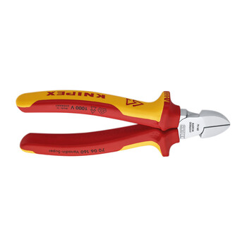 凯尼派克（KNIPEX）70 06 160 通用型绝缘斜口钳 镀铬 绝缘双色手柄 160mm 切割类工具 钢