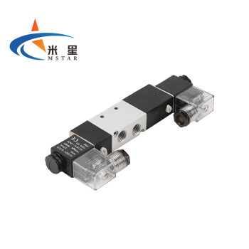 米星 （MSTAR）电磁阀亚德客型气动阀三位五通 双电控换向阀 AC 110V 4V230-08 精品