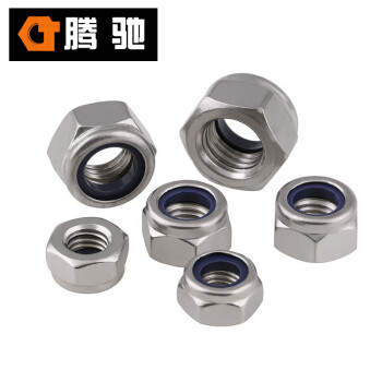 腾驰 CT 304 美标尼龙螺母 ANSI粗牙不锈钢螺母帽 3/4（200支/盒）