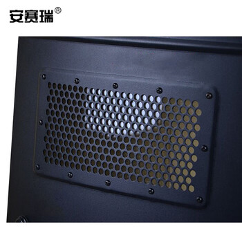 安赛瑞 防暴盾牌 铝合金战术防护装备保安盾牌校园安保器材黑色(方形直角)23890