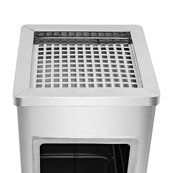 舒蔻（Supercloud）不锈钢烟灰缸酒店大堂垃圾桶立式宾馆带内桶走廊商场桶箱电梯口工业垃圾桶烟灰桶方桶 不锈钢烟灰桶