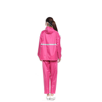 星工（XINGGONG）分体雨衣套装 成人雨衣男女士加厚雨衣雨裤 L码玫红色涤丝防WF040