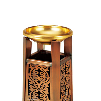 南 GPX-173M 宝塔古铜座地烟灰桶 古铜 商场垃圾桶 酒店落地烟灰桶立式果皮桶商场垃圾筒 