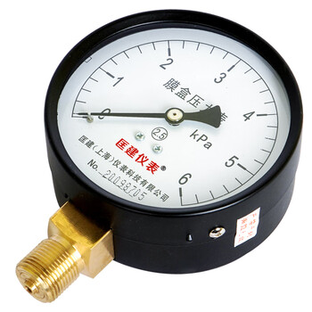 匡建仪表（CONJANT）YE-100膜盒压力表 千帕表天然气表燃气表微压表 0-6kpa