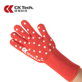 成楷科技（CK-Tech）防烫手套 CKS-FF25-34 工业食品加工 500°耐高温隔热 橘色 1只