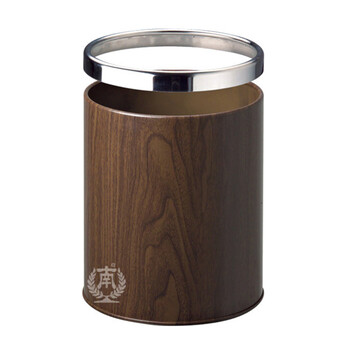 南 GPX-21南方房间垃圾桶 中号黑桃木 商用酒店宾馆客房垃圾桶带活动钢圈 房间桶 果皮桶