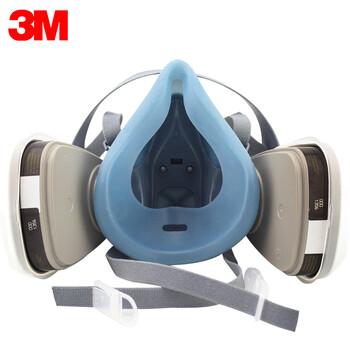 3M 7502 硅胶舒适型半面罩标准号半面具七件套 整体硅胶7502+6005 有机蒸气防毒套装组合7件套 定做