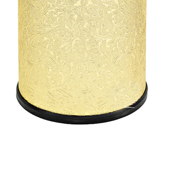 南 GPX-177A 南方圆形斜口房间垃圾桶 金卷叶皮纹 厨房垃圾桶酒店宾馆客房不锈钢垃圾桶 果皮桶