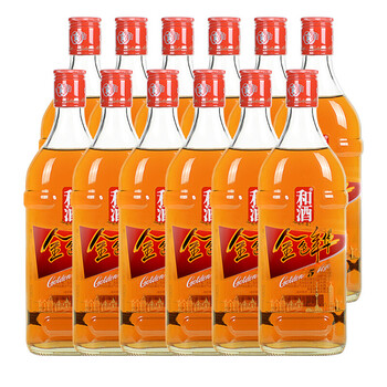 和酒 金色年华五年陈 半干型 上海老酒 500ml*12瓶 整箱装 黄酒