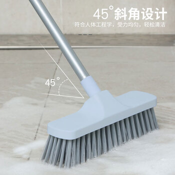 亿丽佳 加长柄洗地刷硬毛瓷砖地砖刷扫地板刷扫水清洁刷26cm 8件/组
