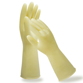 者也（ZYE）防水橡胶乳胶手套加厚耐磨清洁劳保手套 舒适款 S号