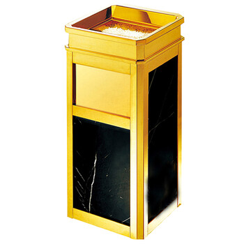 南 GPX-17B 方水晶 南方座地烟灰桶 镜金 办公楼立式座地烟灰桶户外垃圾箱大厅大堂电梯口烟灰桶