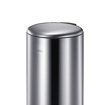南 SJ30-Y03 南方圆形脚踏桶  砂银钢 商用酒店宾馆客房不锈钢垃圾桶 果皮桶 防指纹房间桶 内桶容量30升