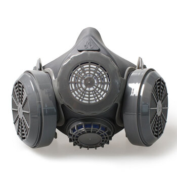 思创科技 ST-M60X-1A 橡胶双罐防尘半面罩防雾霾细微颗粒物打磨电焊工业粉尘面具 1套装