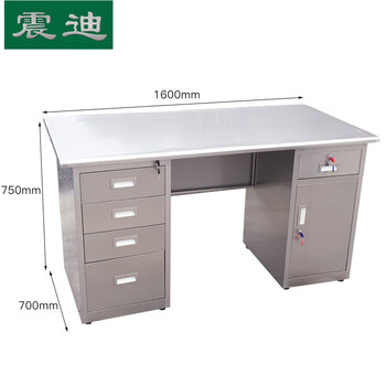 震迪201不锈钢办公桌1.6米工厂净化车间实验桌可定制KG128打包桌