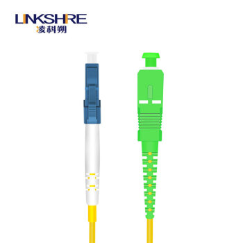凌科朔（LINKSHIRE）电信级广电CATV专用斜八度APC插芯端面网线光纤跳线尾纤 单模单芯 LC/UPC-SC/APC 1.5米