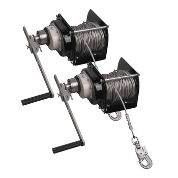 代尔塔/DELTAPLUS505005升级版手动绞盘钢索长30米TR00530T配合三脚架TRA22/TRA32使用1个