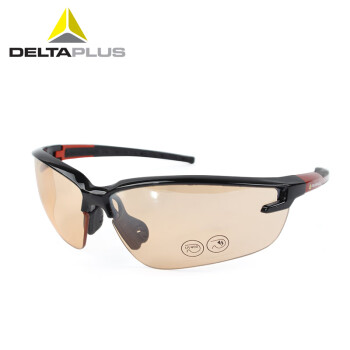 代尔塔（Deltaplus）101110 户外骑行护目眼镜 防冲击刮擦防风尘沙 定做 橙色 1付