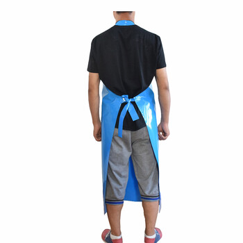 劳保佳 TPU环保围裙 防水防油围裙 无袖 白色 均码 10件装