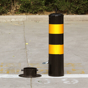 坚冠 金属带钥匙活动路桩 停车位立柱 警示柱交通安全设施挡车柱车位锁