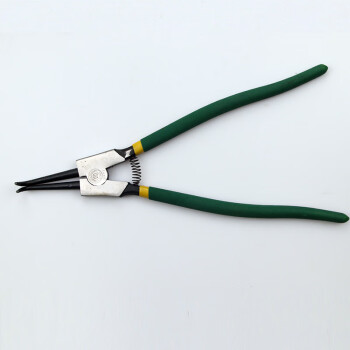 泰森(TAISEN) 224129 精抛卡簧钳 弯型轴用 弯外 9″(225mm)