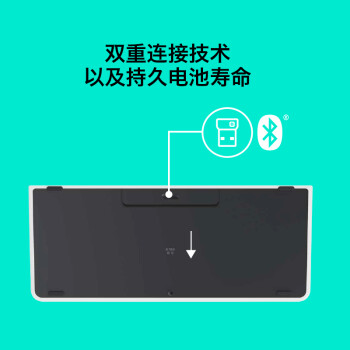 罗技（Logitech）K780 键盘 无线蓝牙键盘 办公键盘 纤薄便携键盘 笔记本键盘 优联 全尺寸 黑色