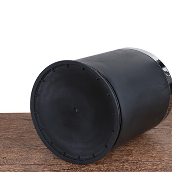 庄太太【圆形10L黄色双层】酒店客房垃圾桶方形小号宾馆垃圾桶无盖阻燃厕所塑料双层垃圾桶圆