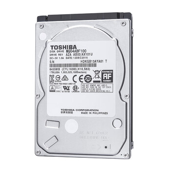 东芝(TOSHIBA)  笔记本机械硬盘 1TB 128MB 5400rpm SATA接口 轻薄型系列2.5英寸 (MQ04ABF100) 