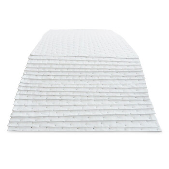 者也 白色工业吸油棉片溢油漏油吸附棉吸污垫  40*50cm*3mm100片/箱