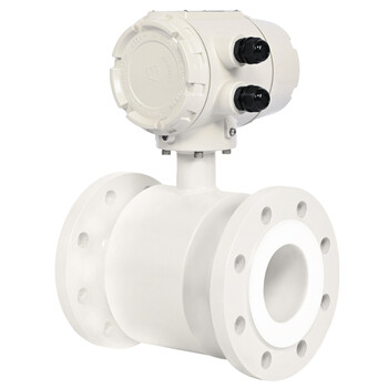 匡建仪表（CONJANT）LDG型一体式电磁流量计 高精度电子传感器数显水流量表白色款 四氟衬里DN250