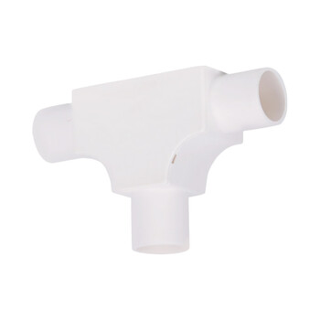 联塑 LESSO 管有盖三通PVC电工套管配件白色 φ25