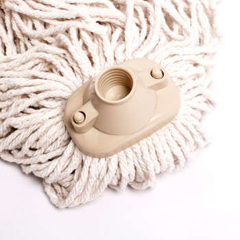 庄太太【2把起售】铁把圆头拖把铁杆大号吸水棉线拖布老式酒店公司工厂保洁地拖