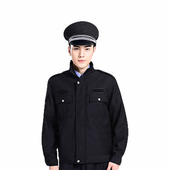劳保佳 工作服  安保执勤制服 春秋保安套装 藏青西服款 190 上衣加裤子