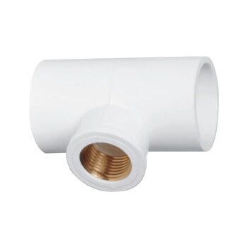 联塑（LESSO）铜内丝异径三通(PVC-U给水配件)白色 dn25XRC1/2＂