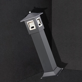 科力邦（Kelibang） 不锈钢烟灰柱 户外立式收纳烟灰桶烟蒂柱 吸烟区灭烟柱烟灰缸垃圾桶 KB3231 房顶形