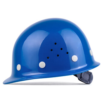星工（XINGGONG）透气款安全帽工程工地建筑施工劳保防砸领导电工安全头盔按键定制款 蓝色XGA-1T