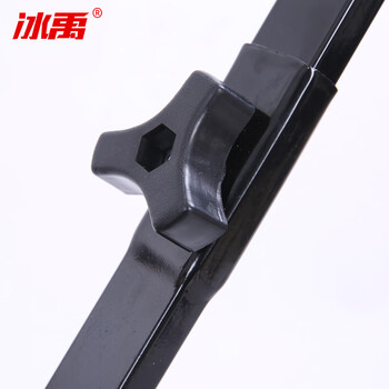 冰禹 BY-2350 推雪铲 手推式铲雪铲 轮式铲雪器 户外扫雪工具车 大号 74*42cm