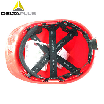 代尔塔（Deltaplus）102008 石英3型PP安全帽 8点内衬建筑工地（不含下颌带） 定做 红色 1顶