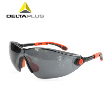 代尔塔（Deltaplus）101120 户外骑行护目太阳眼镜 防风沙刮擦冲击 定做 黑色 1付
